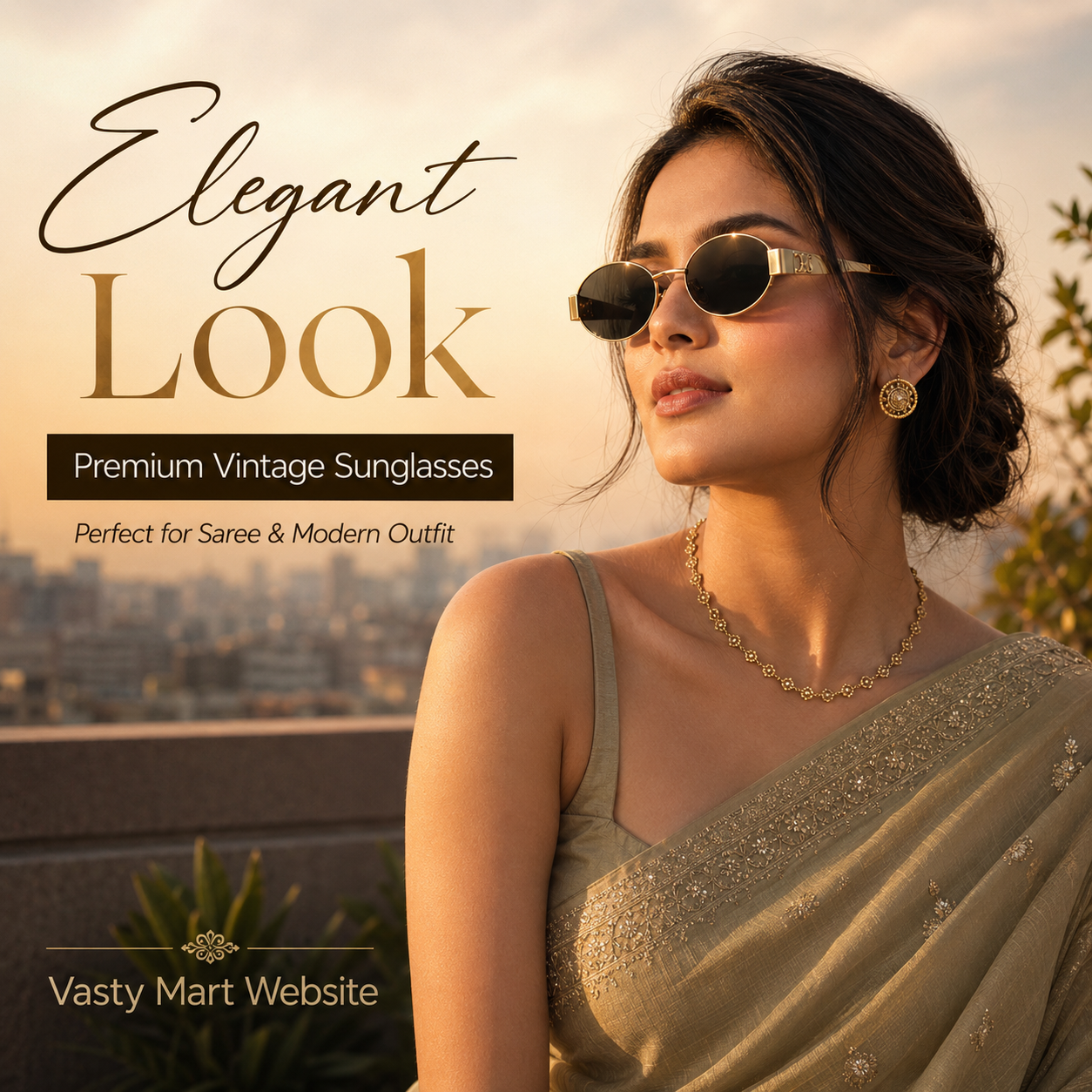 Trendy Luxury Oval Sunglasses (With Logo) for Women